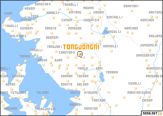 map of Tongjŏng-ni