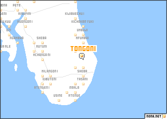 map of Tongoni