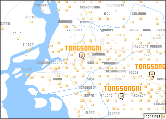 map of Tongsŏng-ni