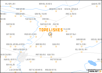map of Topeliškės