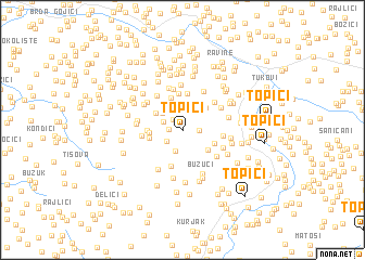 map of Topići