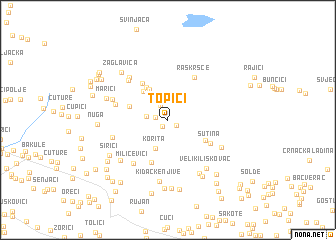 map of Topići