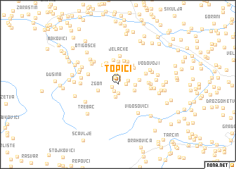 map of Topići