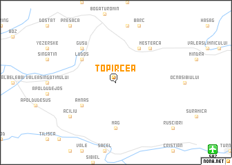map of Topîrcea