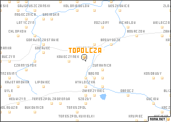 map of Topólcza