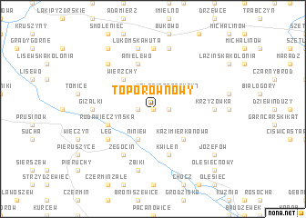 map of Toporów Nowy