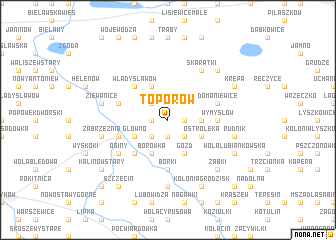 map of Toporów