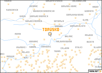 map of Topusko