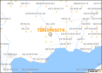 map of Törekpuszta