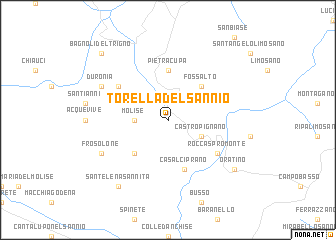map of Torella del Sannio