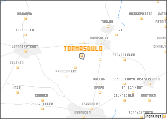 map of Tormásdůlő