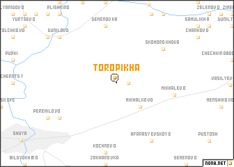 map of Toropikha