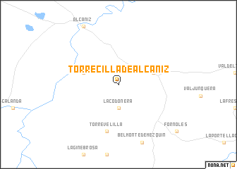 map of Torrecilla de Alcañiz