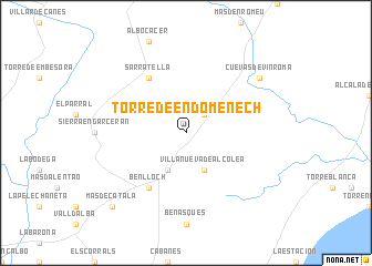 map of Torre de Endoménech