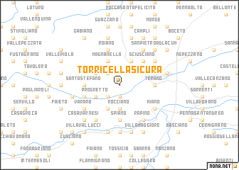 map of Torricella Sicura