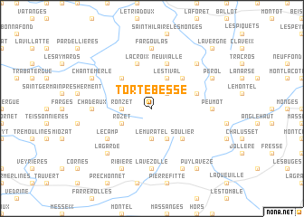 map of Tortebesse