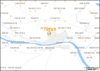 map of Toruń