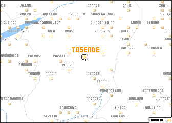 map of Tosende