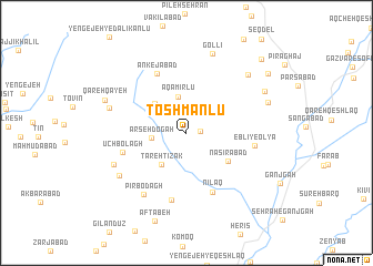 map of Toshmanlū