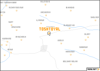 map of Toshtoyal
