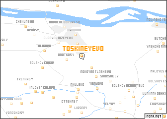 map of Toskineyevo