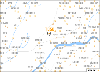 map of Toso