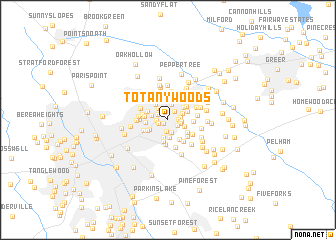 map of Totany Woods