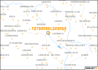 map of Totoapa El Grande