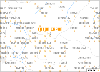 map of Totonicapán