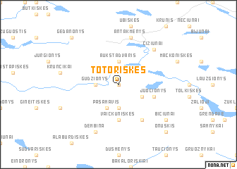 map of Totoriškės