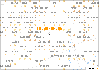 map of Touba Kahone