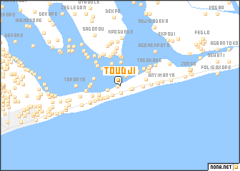 map of Toudji
