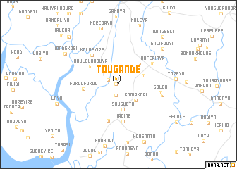 map of Tougandé