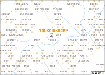 map of Toukouikopé