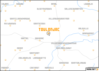 map of Toulonjac