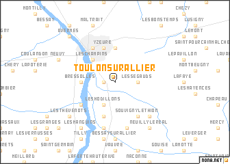 map of Toulon-sur-Allier