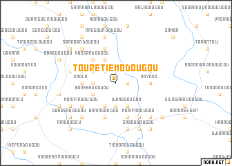 map of Tourétiémodougou