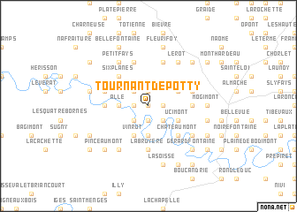 map of Tournant de Potty