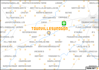 map of Tourville-sur-Odon