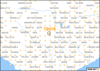 map of Touya