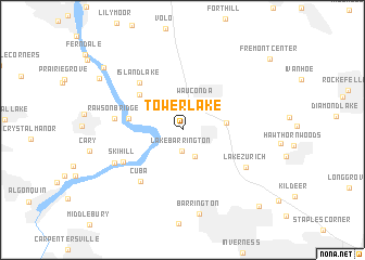 map of Tower Lake