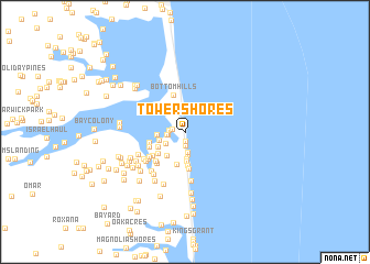 map of Tower Shores
