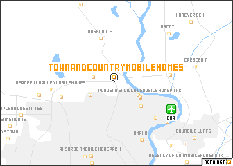 map of Town and Country Mobile Homes