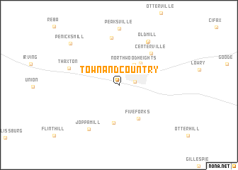 map of Town and Country