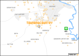 map of Town and Country