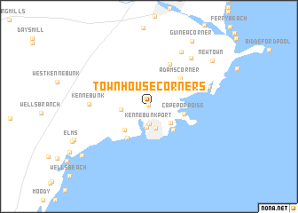 map of Town House Corners