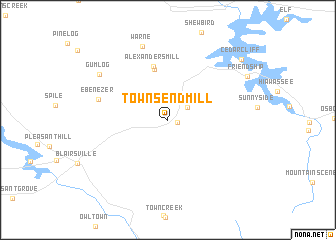 map of Townsend Mill