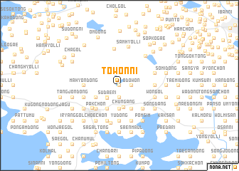 map of Towŏn-ni