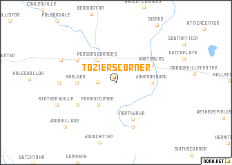 map of Toziers Corner