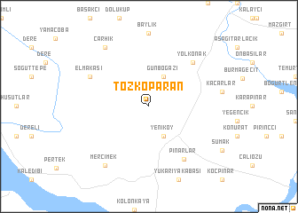 map of Tozkoparan